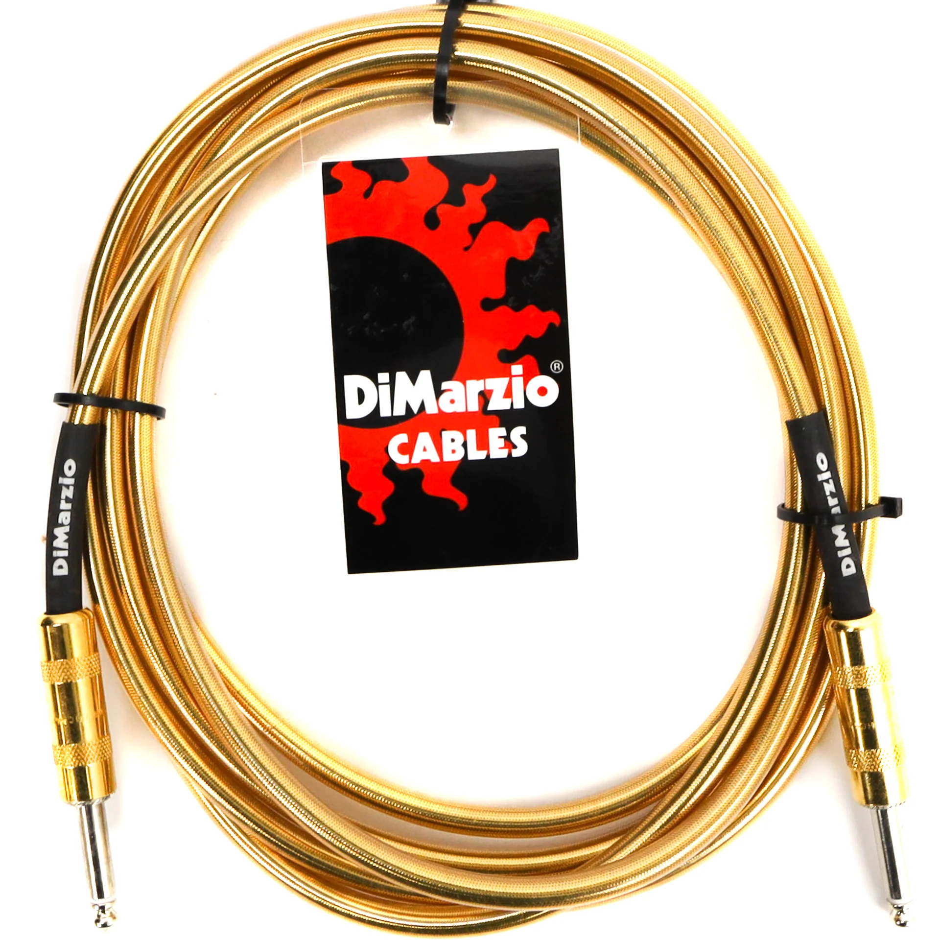DiMarzio EP1710SSGM 10' Instrument Cable, Gold Metallic