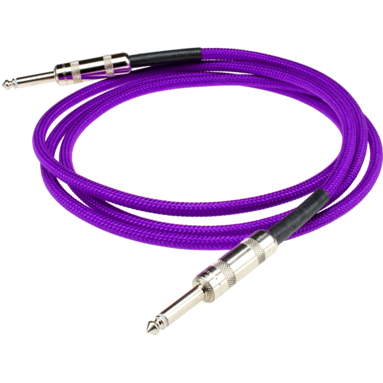 DiMarzio EP1710SSP 10' Overbraid Instrument Cable, Purple