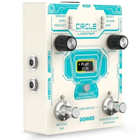 Donner EC1289 Circle Looper Pedal w/ Drum Machine