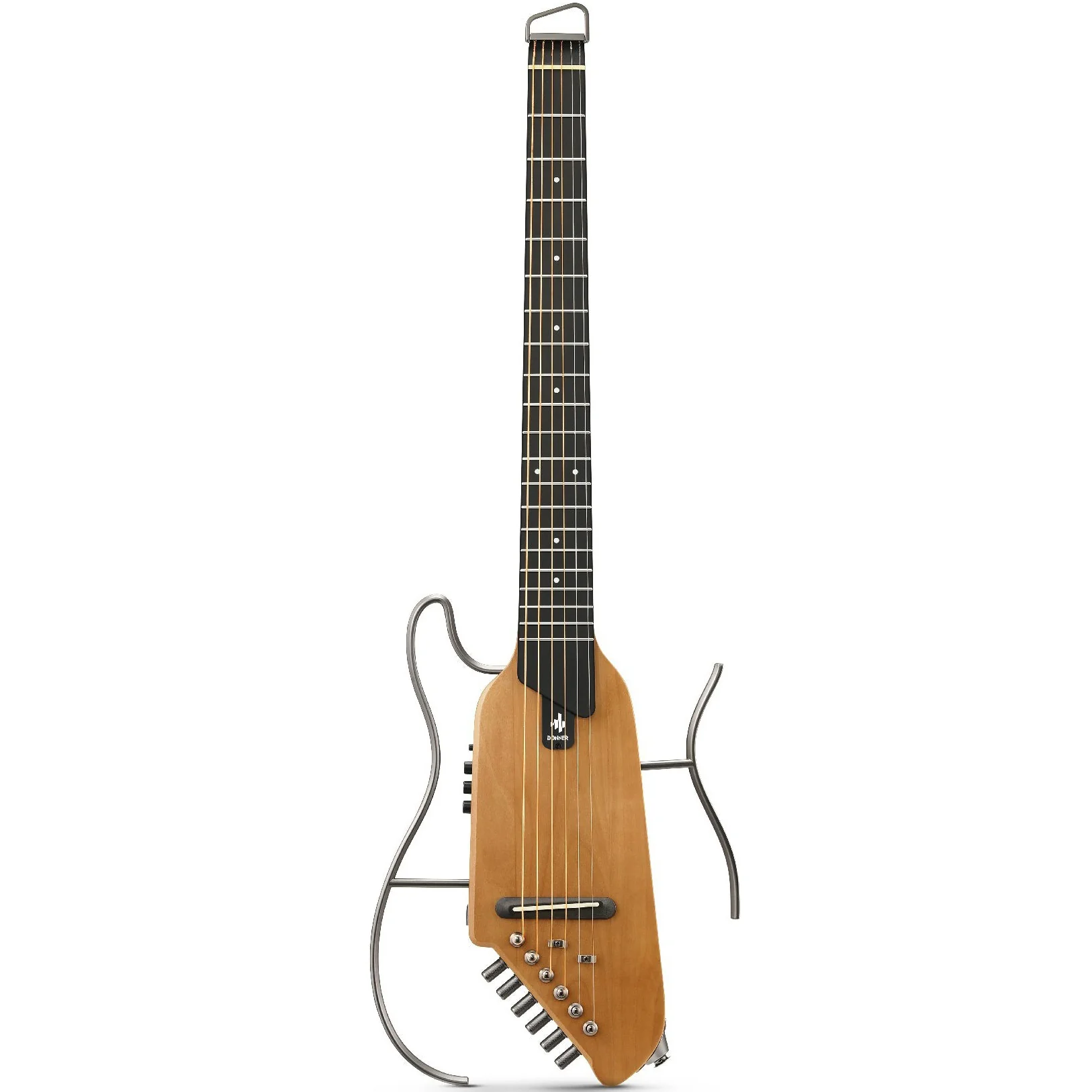 Donner EC1780 HUSH-I Silent Guitar, Maple, Natural