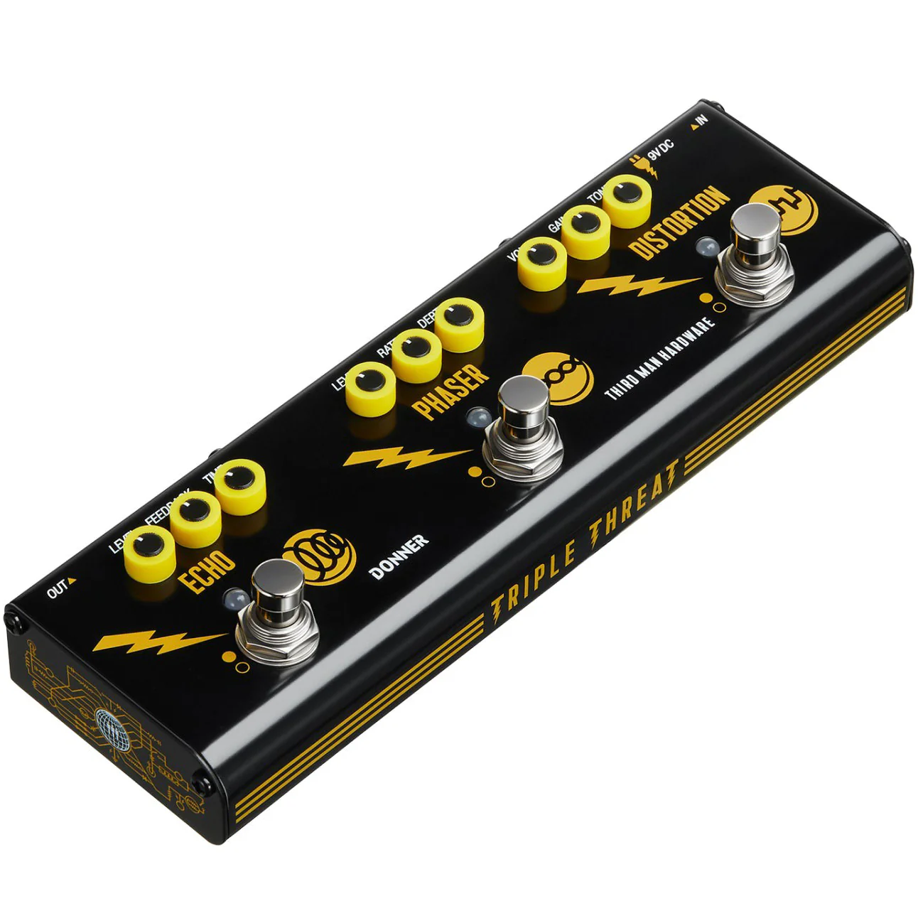 Donner EC6792 Triple Threat Guitar Effect Pedal - Image 2