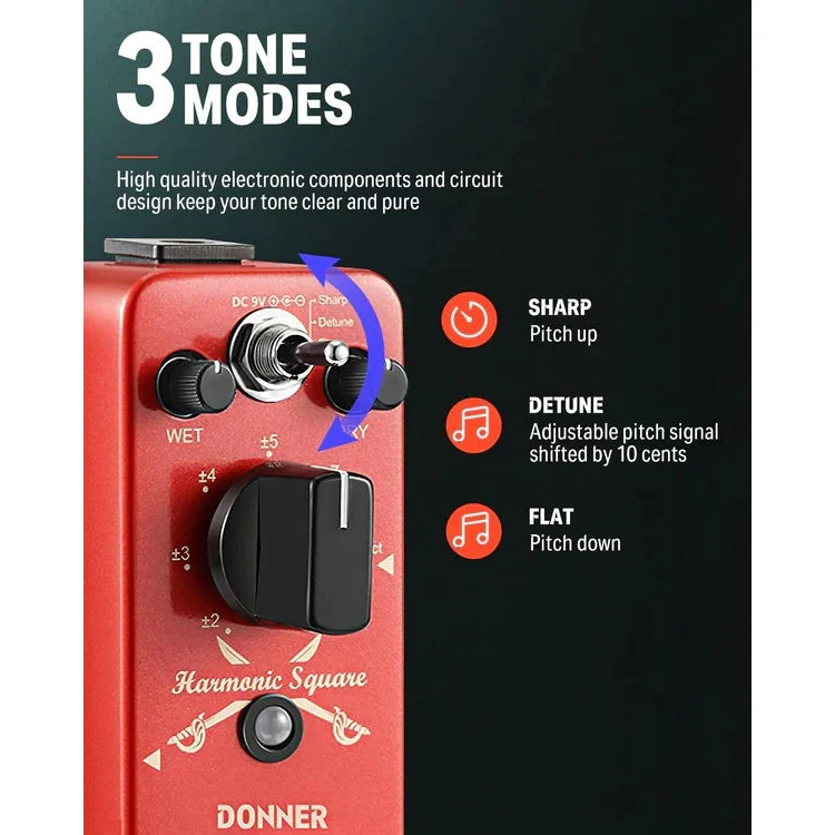 Donner EC966 Harmonic Square Octave Pedal - Image 7