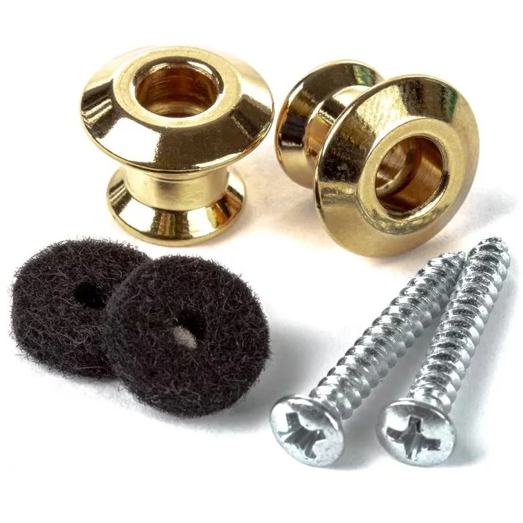 Dunlop 2PSLS034G Straplok Strap Button Dual Design, Gold