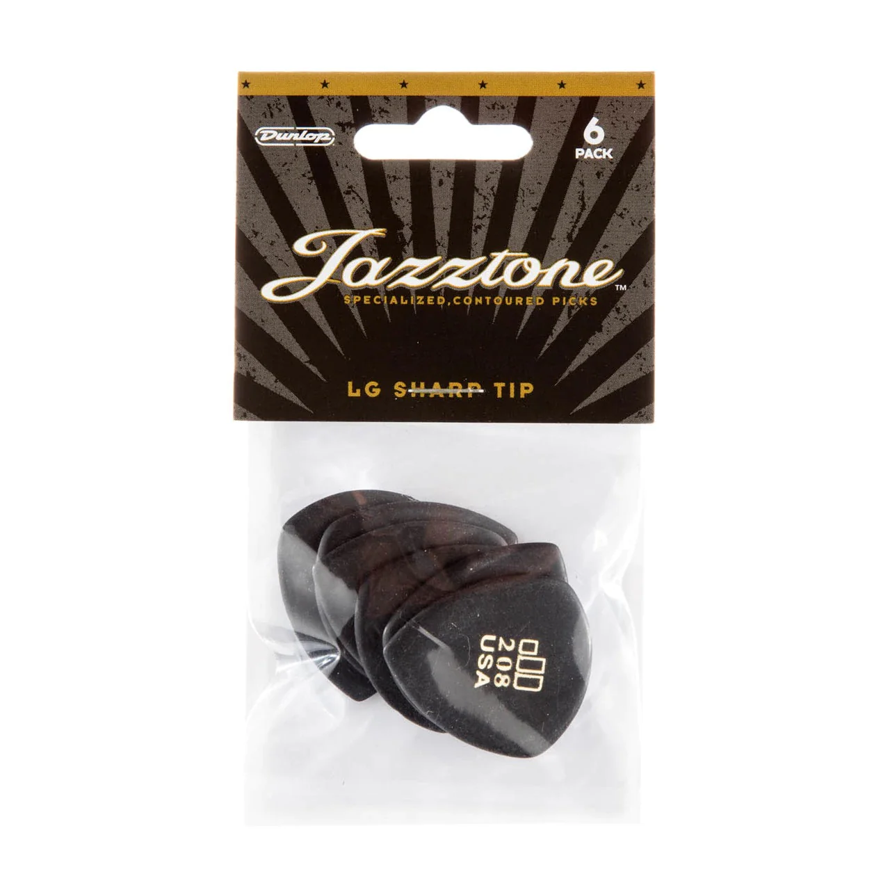 Dunlop 477P208 Jazztone Large Point Tip Pack - Image 2