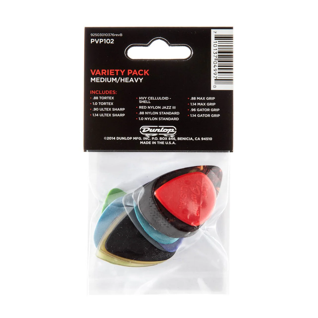Dunlop PVP102 Guitar Pick Med/Heavy Variety Pack - Image 2