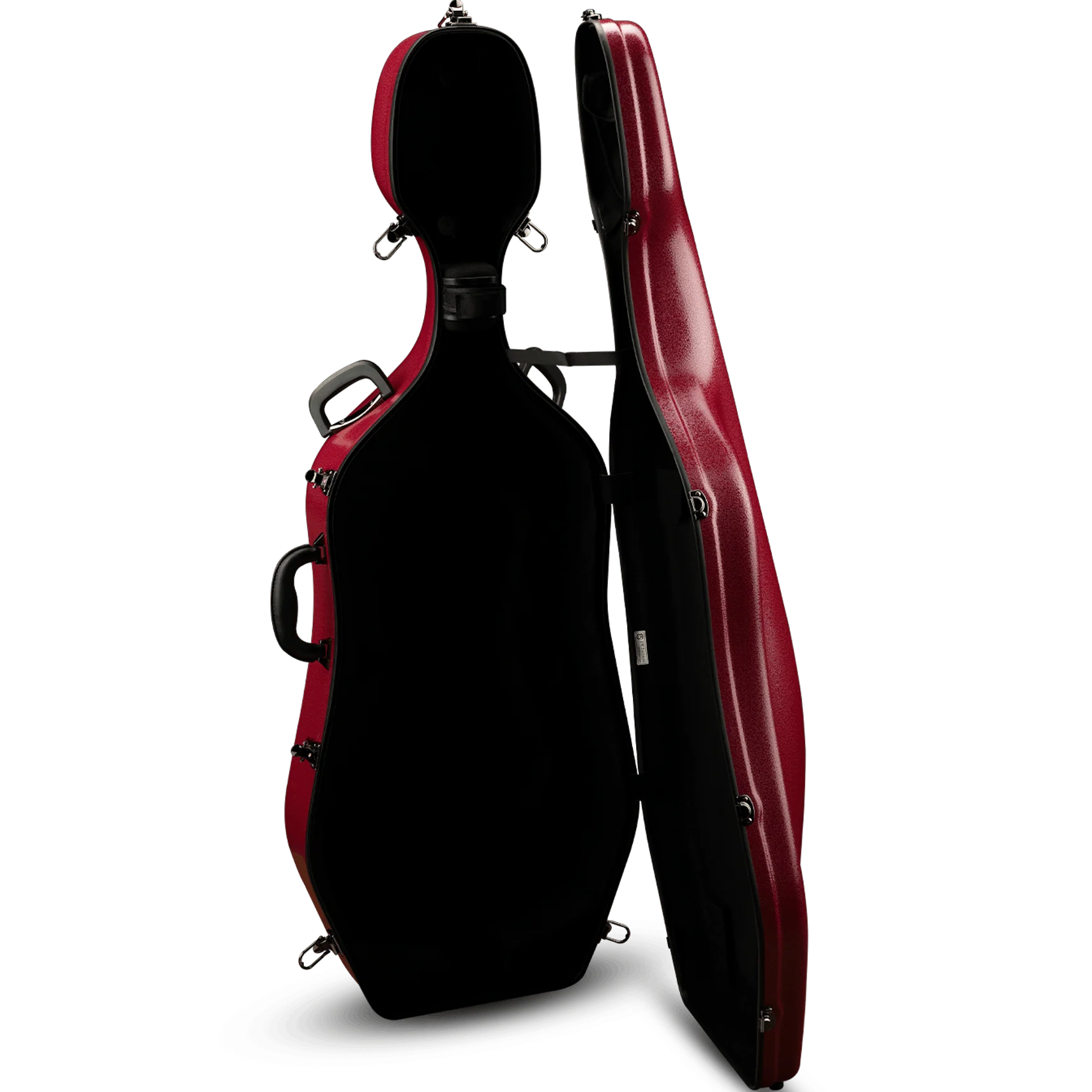 Eastman CACL18P-RED Fiberglass 4/4 Cello Case Red - Image 3