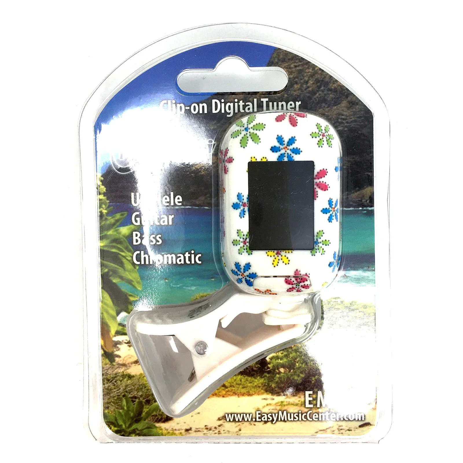 Easy Music Center EMC-T Chromatic Clip-on Tuner, Flowers - Image 3