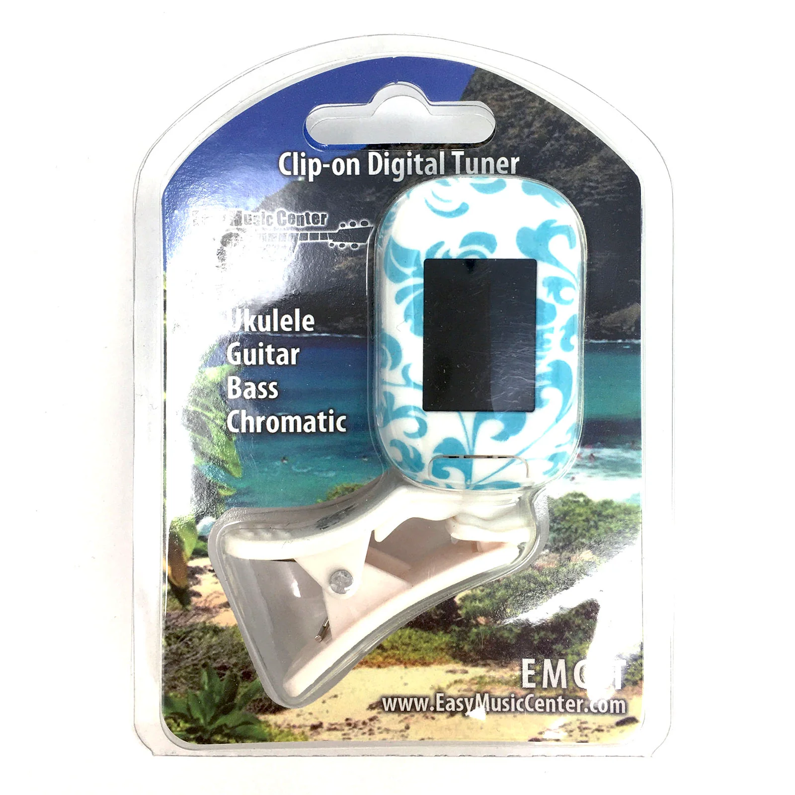Easy Music Center EMC-T Chromatic Clip-on Tuner, Teal Floral - Image 3