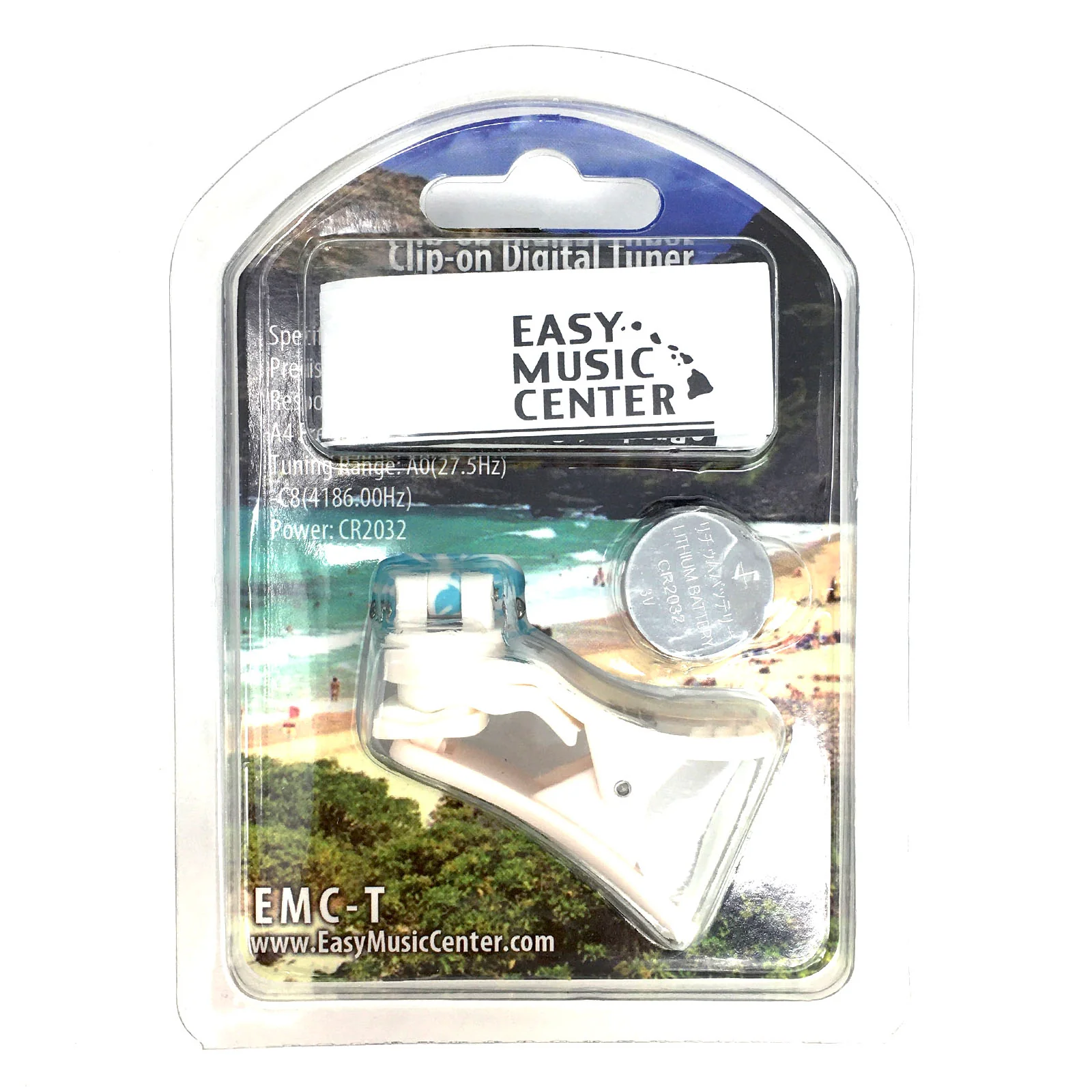 Easy Music Center EMC-T Chromatic Clip-on Tuner, Teal Floral - Image 4