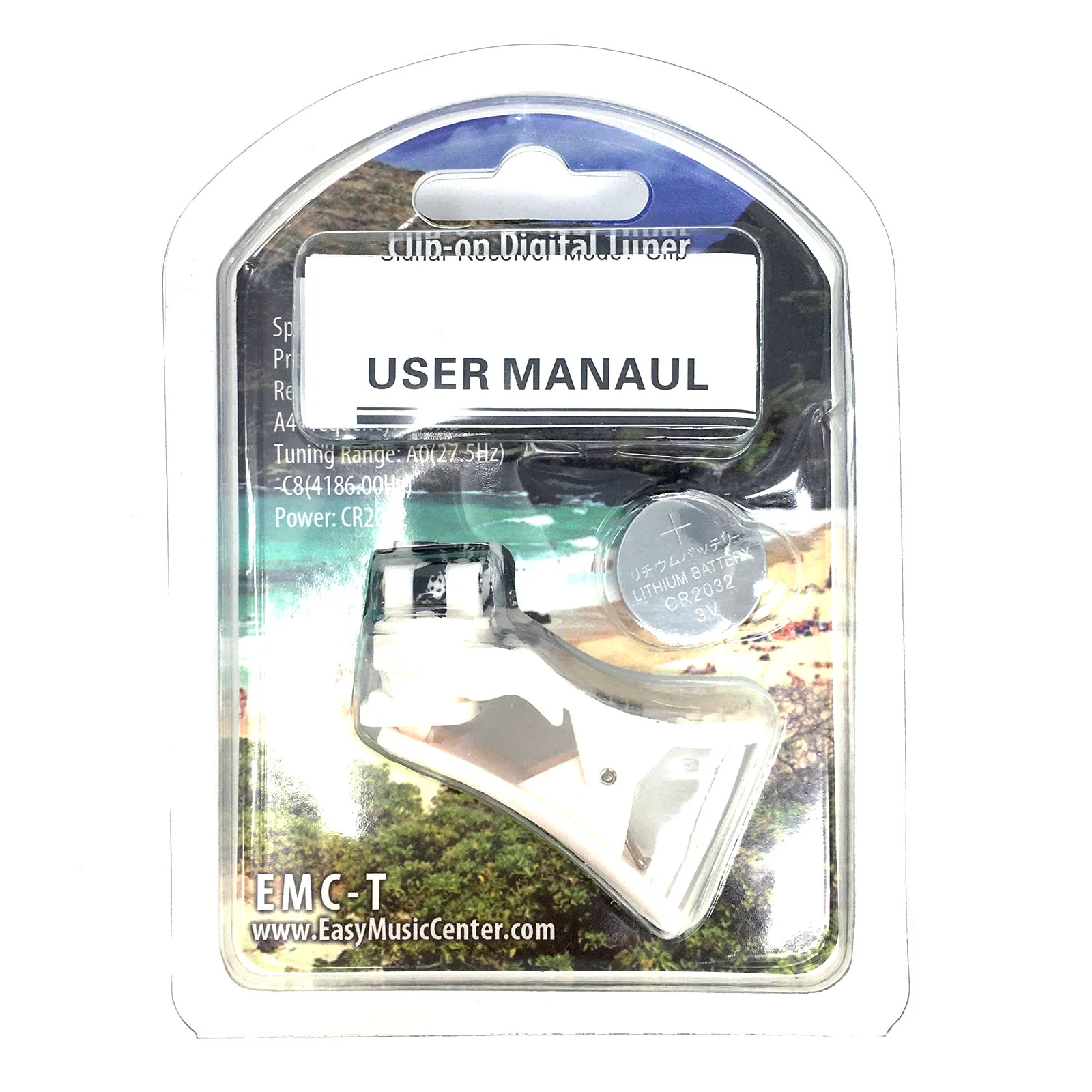 Easy Music Center EMC-T Chromatic Clip-on Tuner, Tribal - Image 4