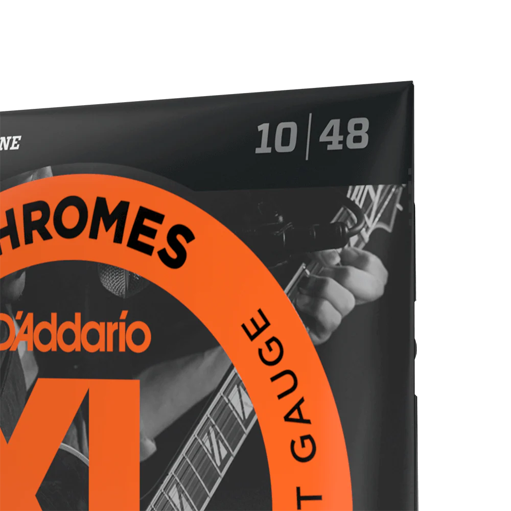 D'Addario ECG23 Chromes Flat Wound Electric Guitar Strings, Extra Light, 10-48 - Image 3