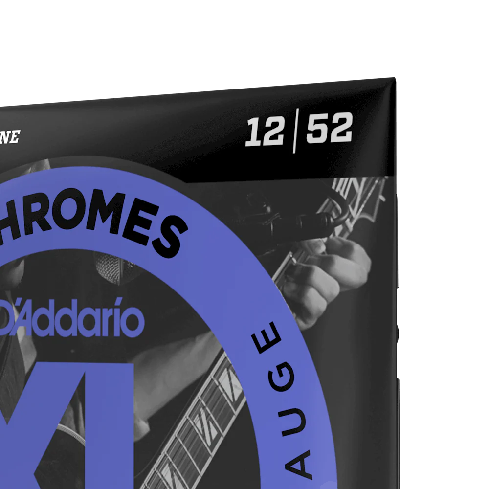 D'Addario ECG25 Chromes Flat Wound Electric Guitar Strings, Light, 12-52 - Image 3
