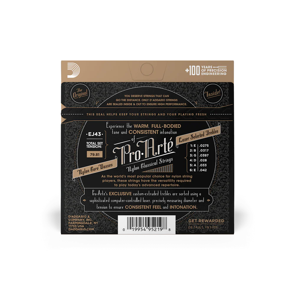 D'Addario EJ43 Pro-Arte Nylon Classical Guitar Strings, Light Tension, Tie-end - Image 2