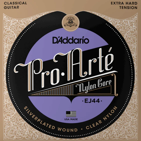 D'Addario EJ44 Pro-Arte Nylon Classical Guitar Strings, Extra Hard Tension, Tie-end