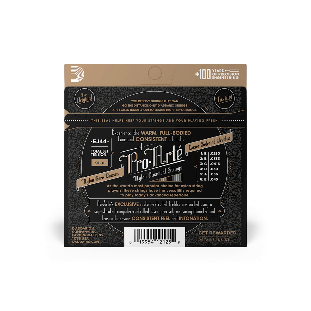 D'Addario EJ44 Pro-Arte Nylon Classical Guitar Strings, Extra Hard Tension, Tie-end - Image 2