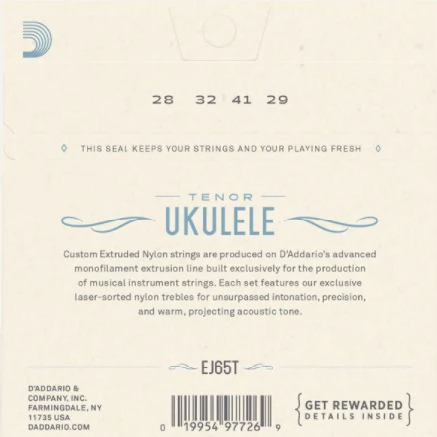 D'Addario EJ65T Pro-Arté Custom Extruded Nylon Ukulele Strings, Tenor - Image 2