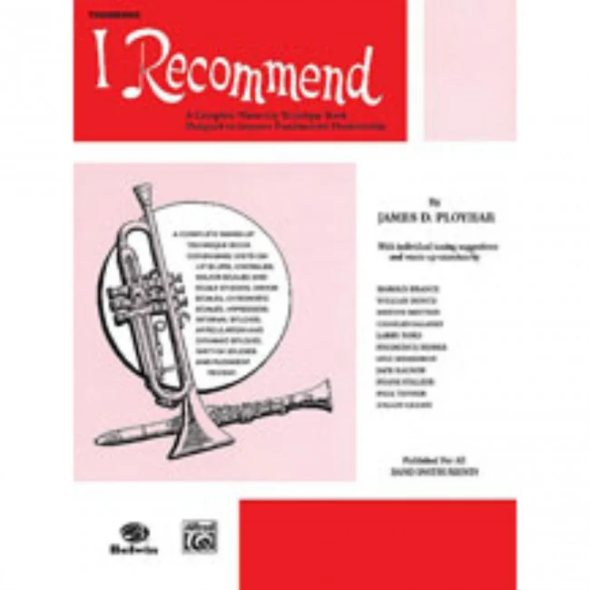 Alfred EL02585 I Recommend - Trombone
