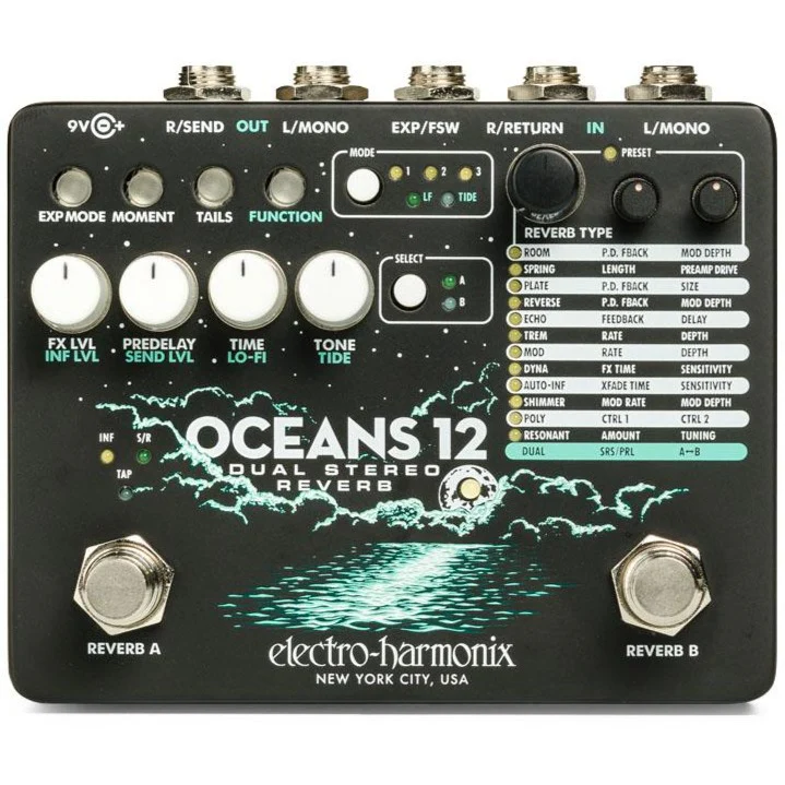 Electro-Harmonix OCEANS12 Dual Stereo Reverb