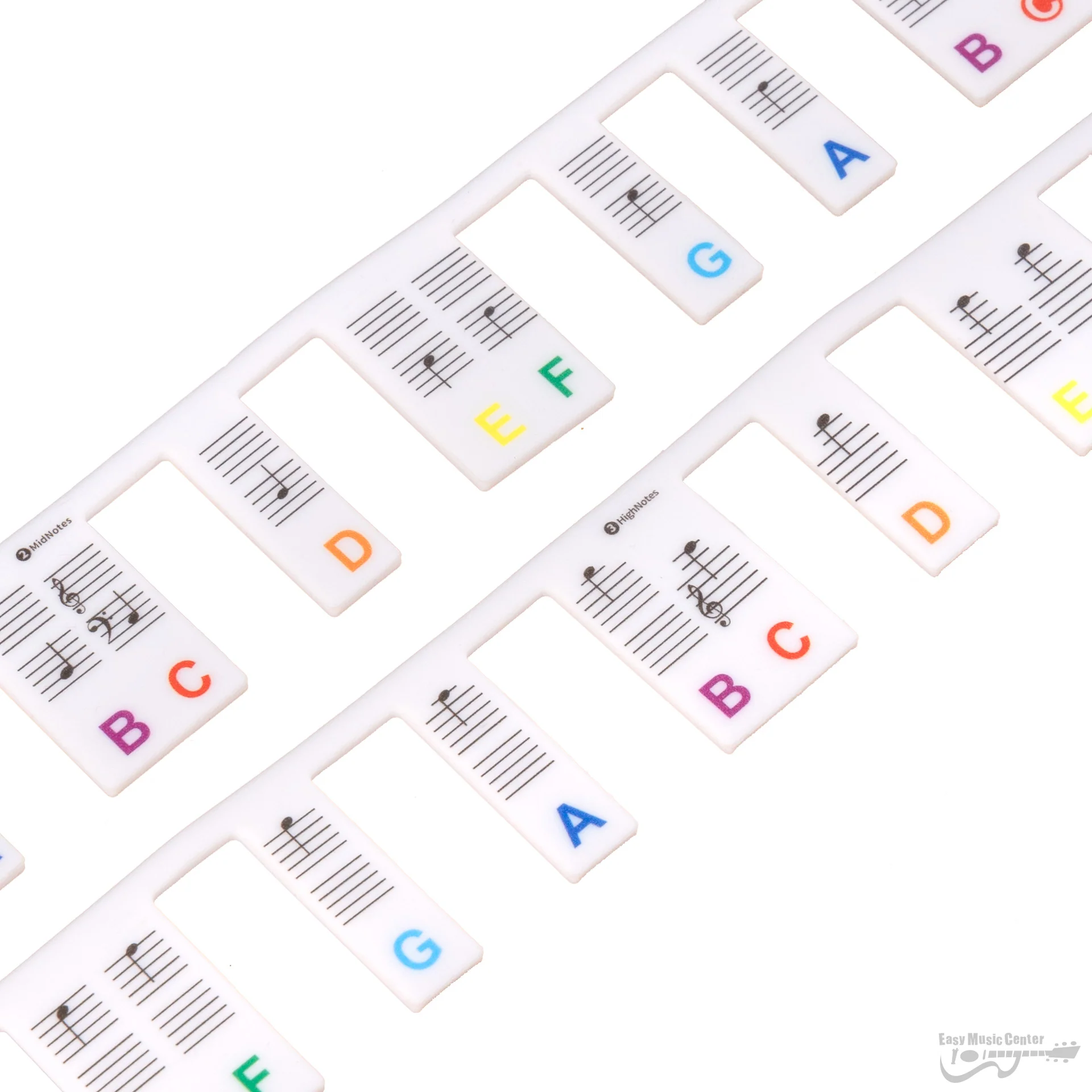 EMC KEY-LABEL-61 61-key Silicone Piano Keyboard Note Labels - Image 2