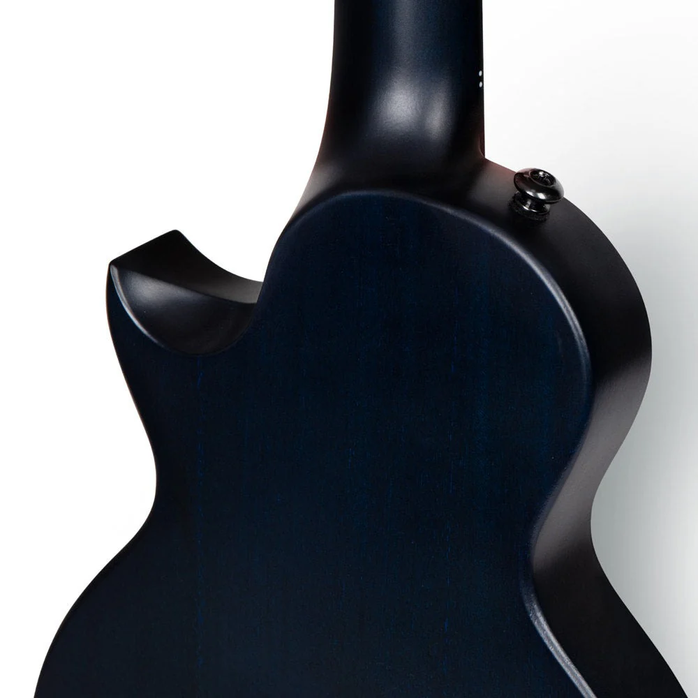 Enya EUT-MOON/BU/EQ Signature Taimane 4-String Ukulele, Blue w/ Effects Pickup - Image 4