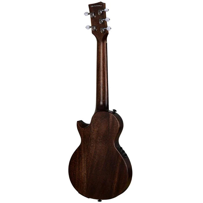 Enya EUT-MOON5/BK/EQ Signature Taimane 5-String Ukulele, Black w/ Effects Pickup - Image 3