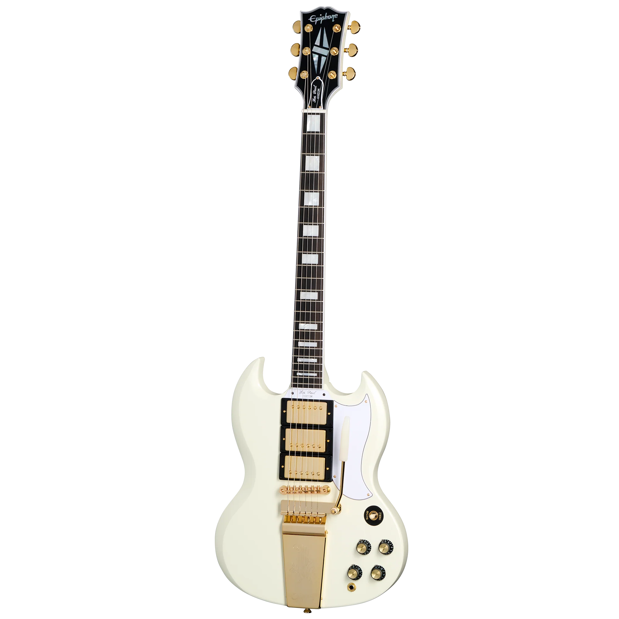 Epiphone ECSGC63CWVGM1 1963 Les Paul SG Custom w/ Maestro Vibrola - Classic White