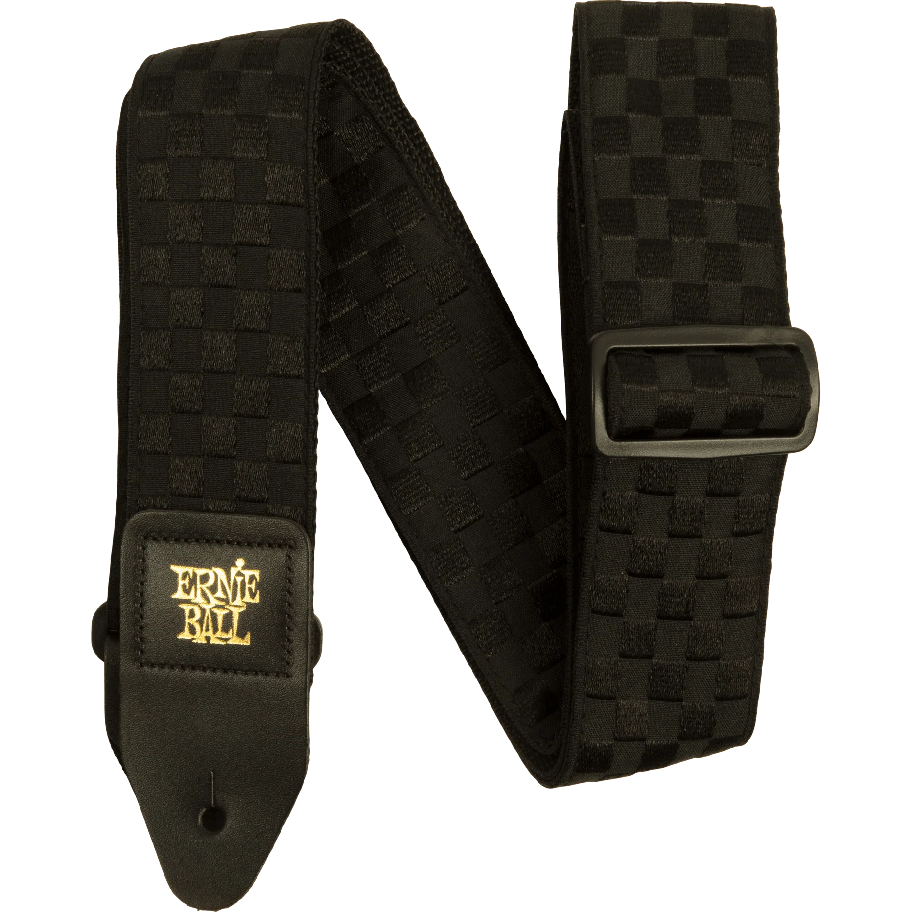 Ernie Ball P05341 Classic Jacquard Guitar Strap, Black Checkers