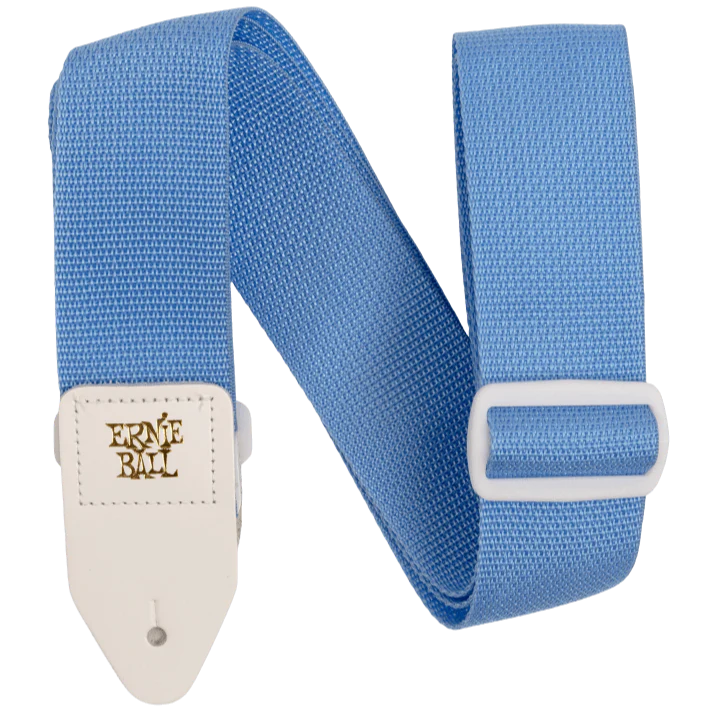 Ernie Ball P05348 Polypro Guitar Strap - Soft Blue & White Ends