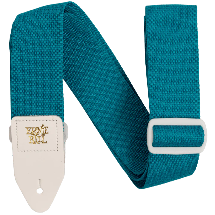 Ernie Ball P05349 Polypro Guitar Strap - Teal & White Ends