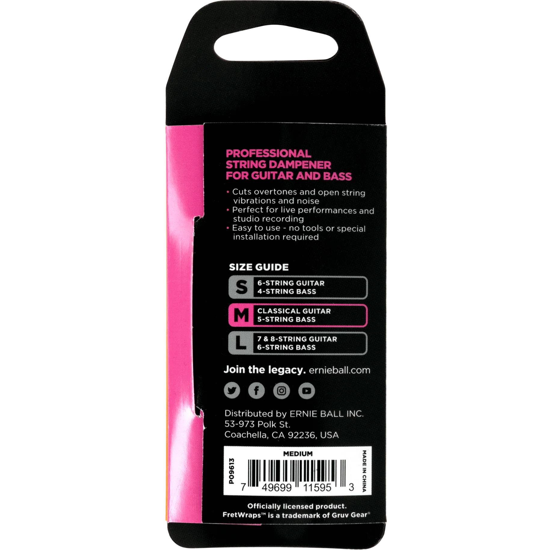 Ernie Ball P09613 Fretwrap by Gruv Gear, Medium - Image 2