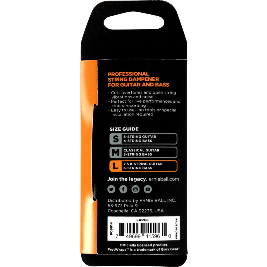 Ernie Ball P09614 Fretwrap by Gruv Gear, Large - Image 2