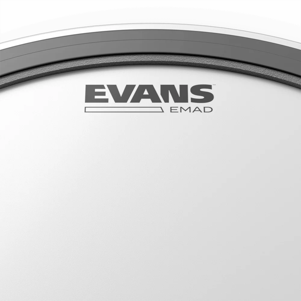 Evans BD22EMADCW 22" EMAD Bass Drumhead, Coated, White - Image 2