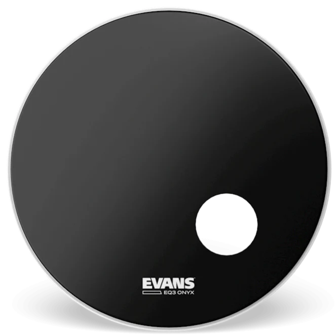 Evans BD22RONX Onyx Resonant Bass Drum Head, 22 Inch