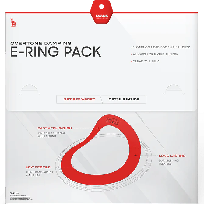 Evans ER-ROCK E-Ring Overtone Damping Set, 10, 12, 14, 16 - Image 3