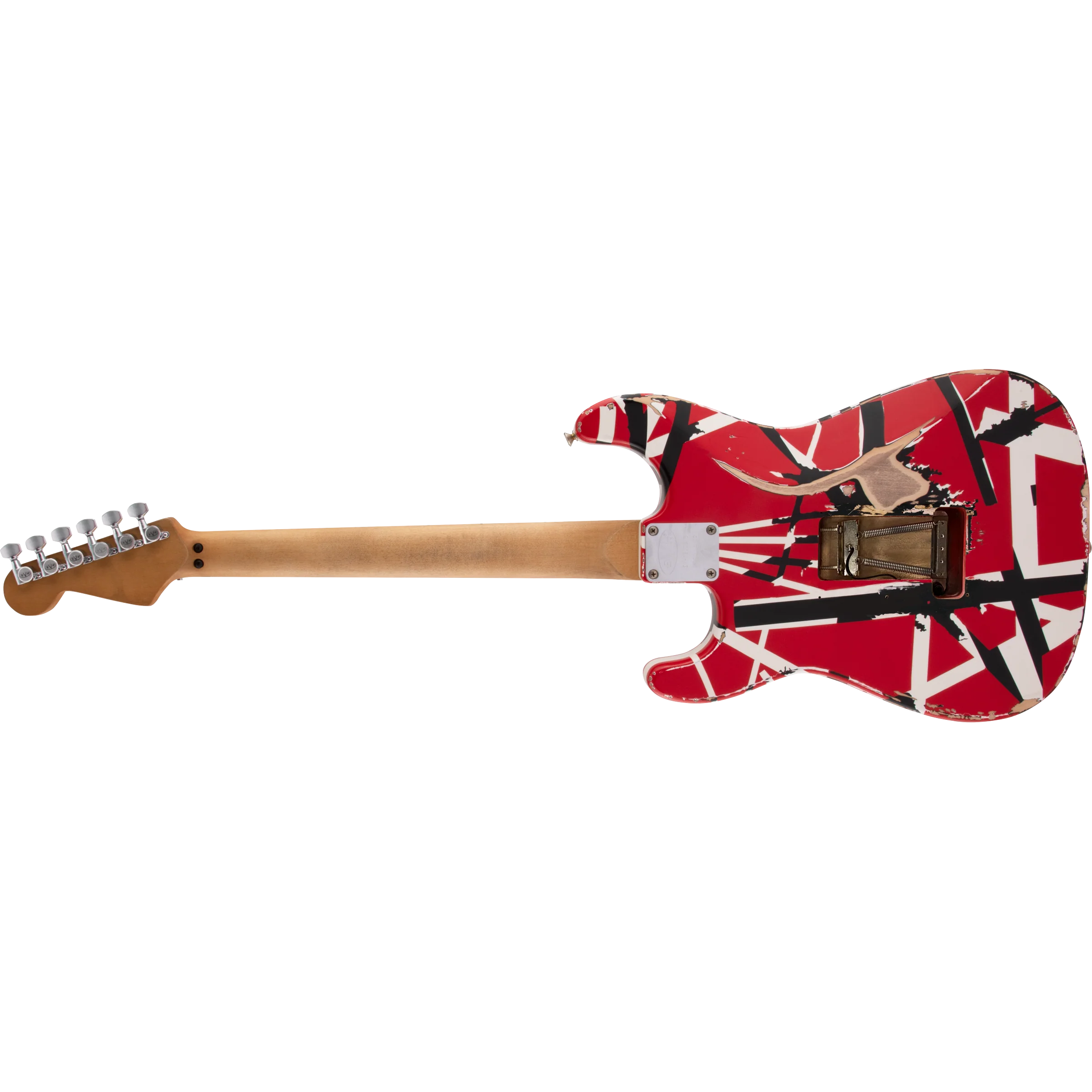 EVH 510-7900-503 Frankie Electric Guitar, Maple Fingerboard, Red w/ Black Stripes Relic - Image 2