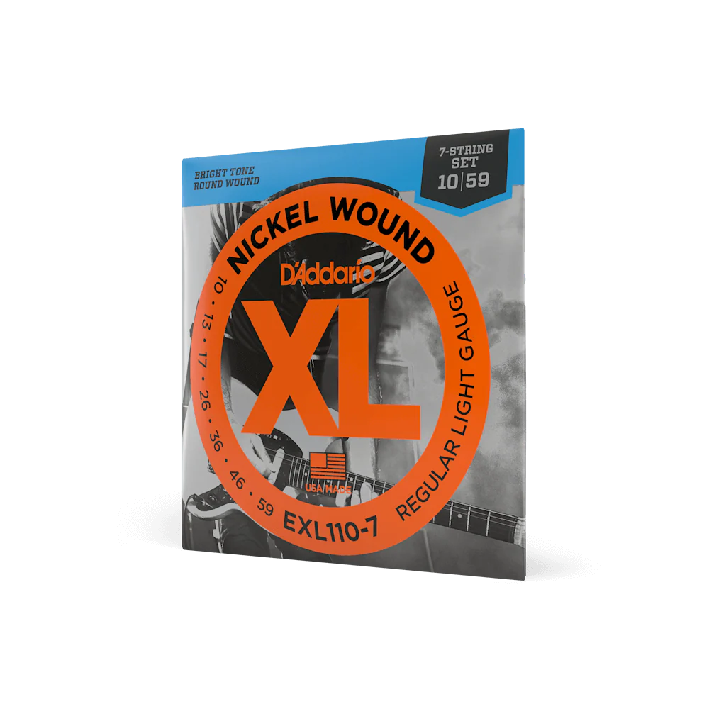 D'Addario EXL110-7 7-String Nickel Wound Electric Guitar Strings, Regular Light, 10-59 - Image 4