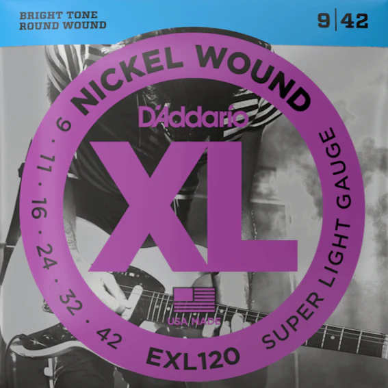D'Addario EXL120 Nickel Wound, Super Light, 09-42