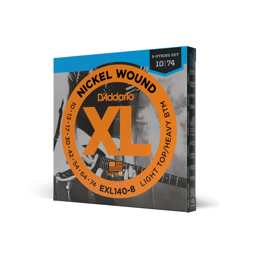 D'Addario EXL140-8 8-String Nickel Wound Electric Guitar Strings, Light Top/Heavy Bottom, 10-74 - Image 3