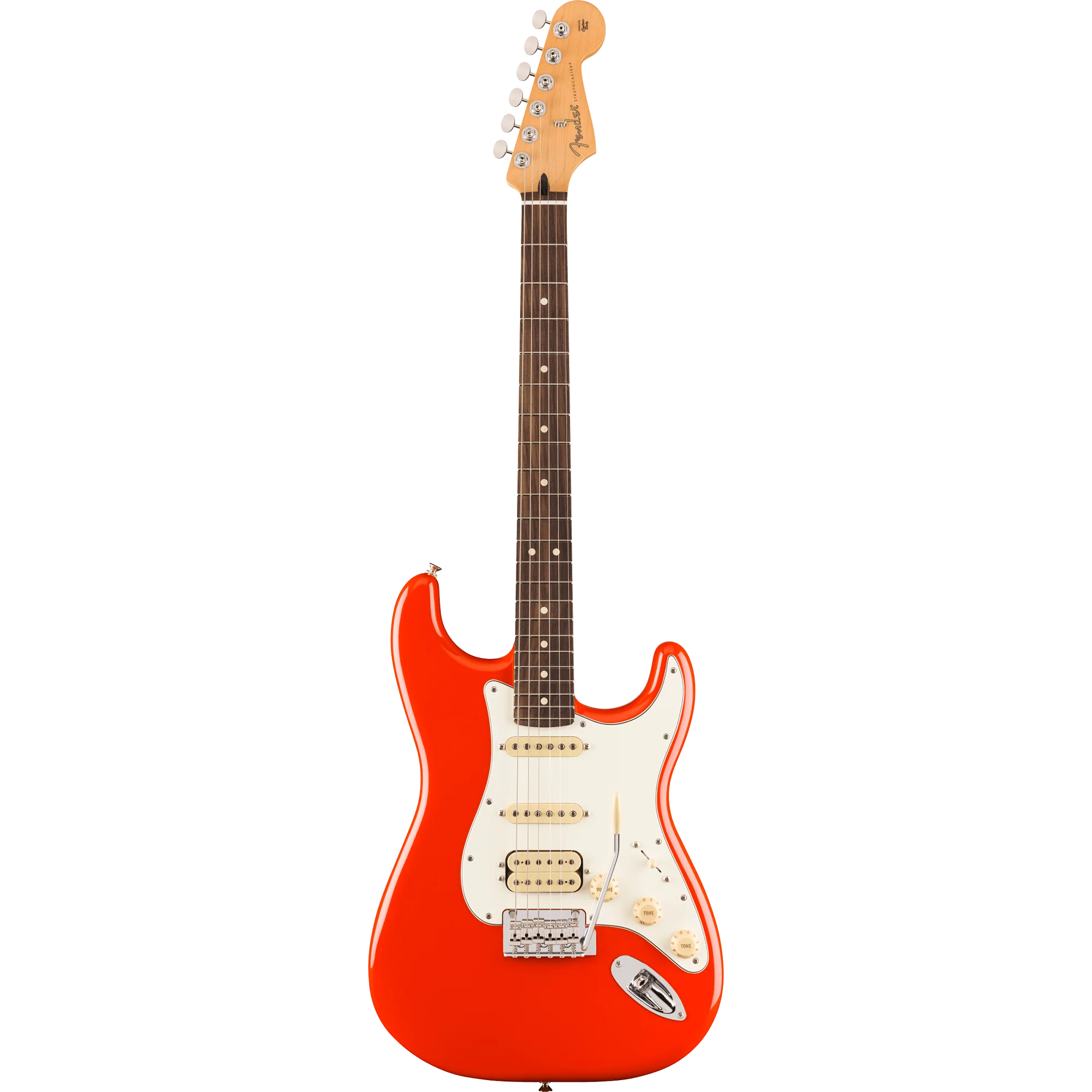 Fender 014-0540-558 Player II Strat, HSS, RW, Coral Red
