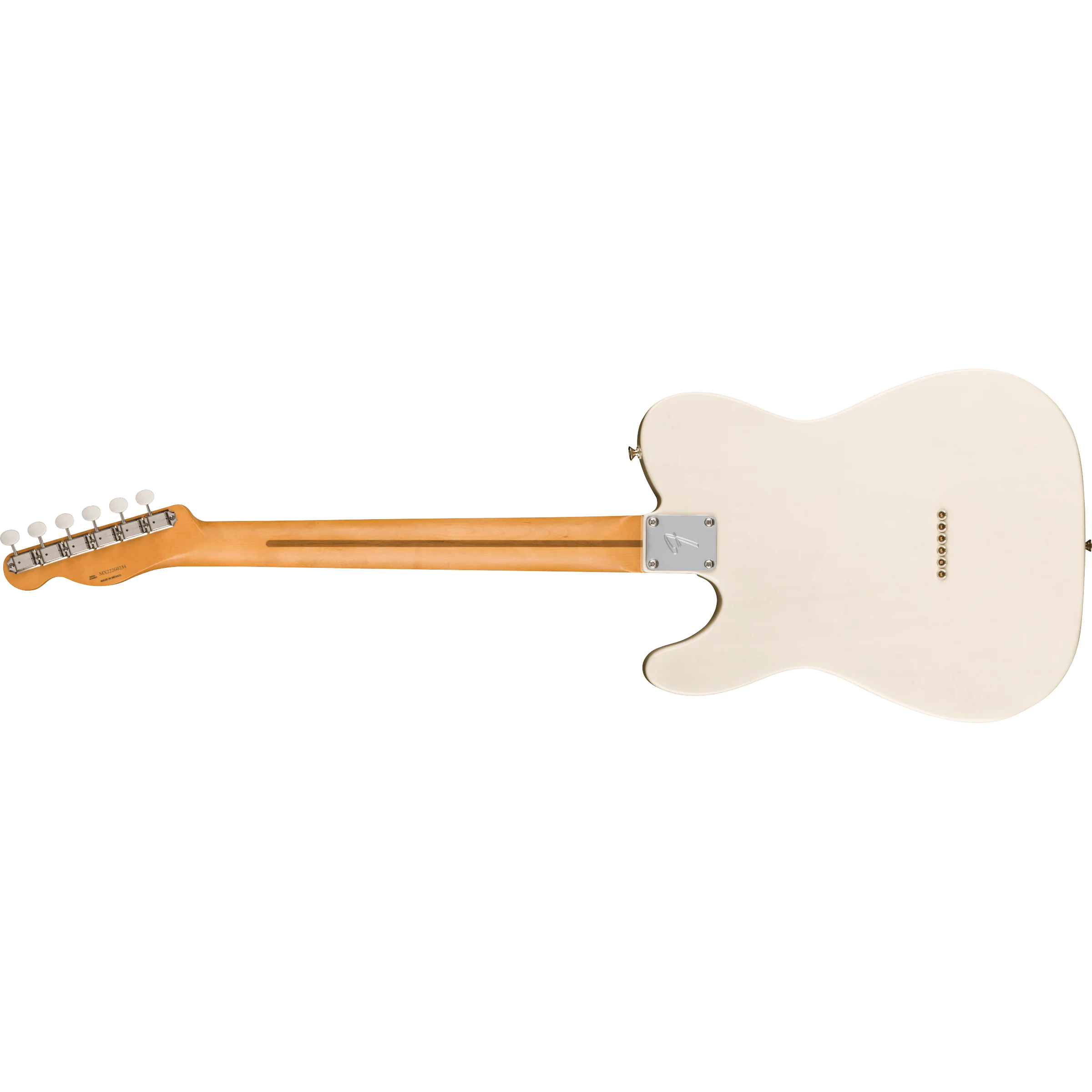 Fender 014-0731-301 Gold Foil Tele, mini-HH, Ebony FB, BPG, White Blonde - Image 2