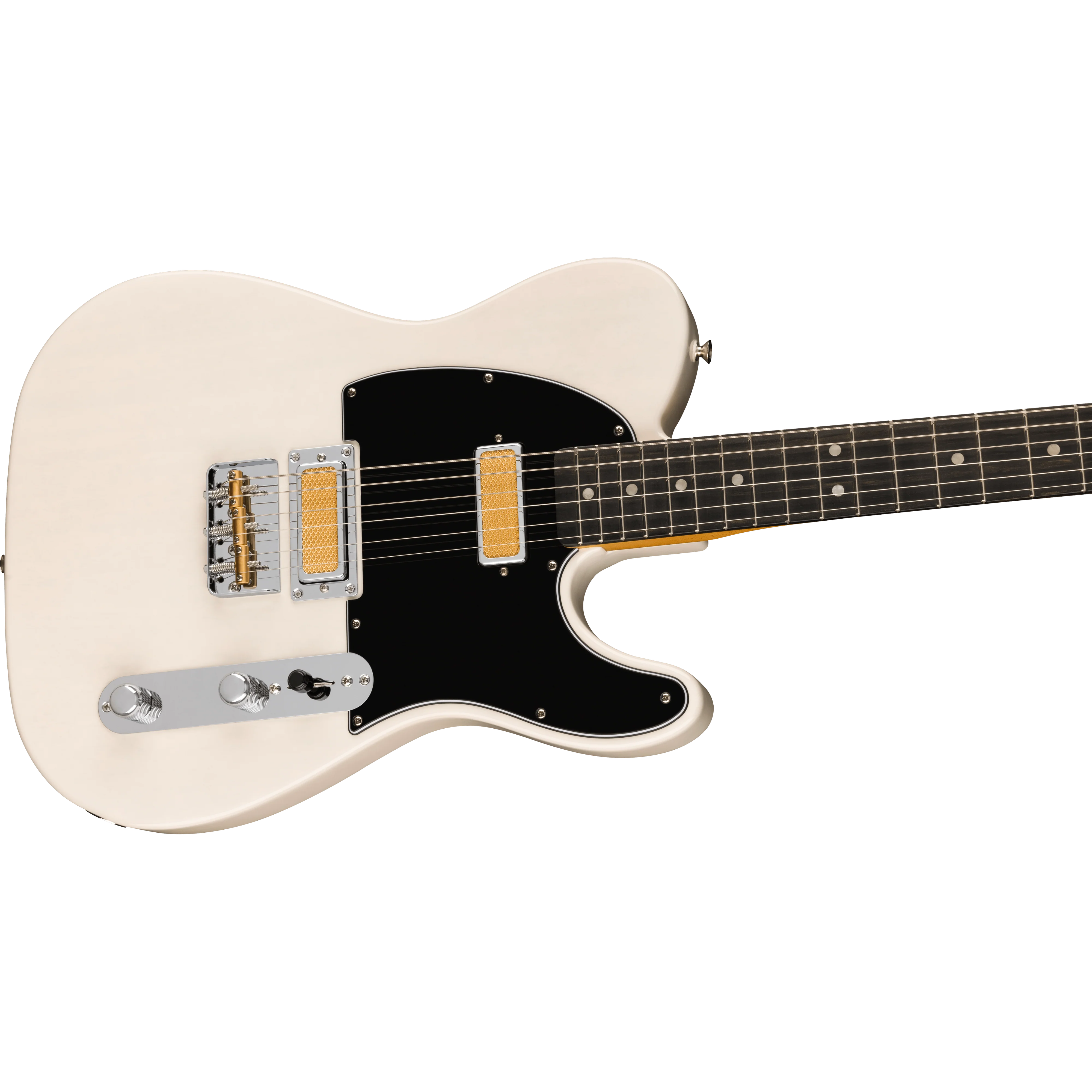 Fender 014-0731-301 Gold Foil Tele, mini-HH, Ebony FB, BPG, White Blonde - Image 3