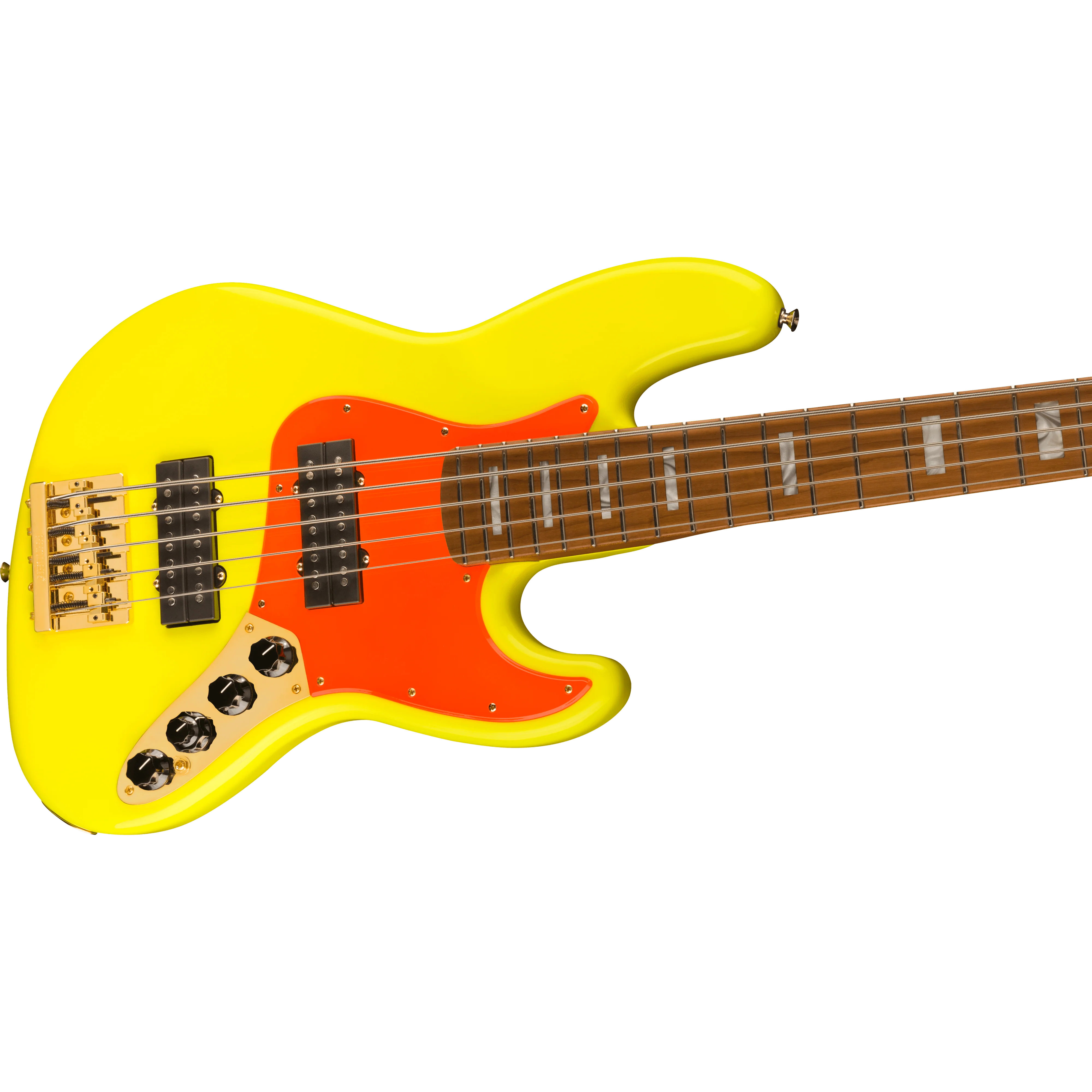 Fender 014-9400-386 MonoNeon J-Bass V, Roasted Maple Fingerboard, Neon Yellow - Image 3