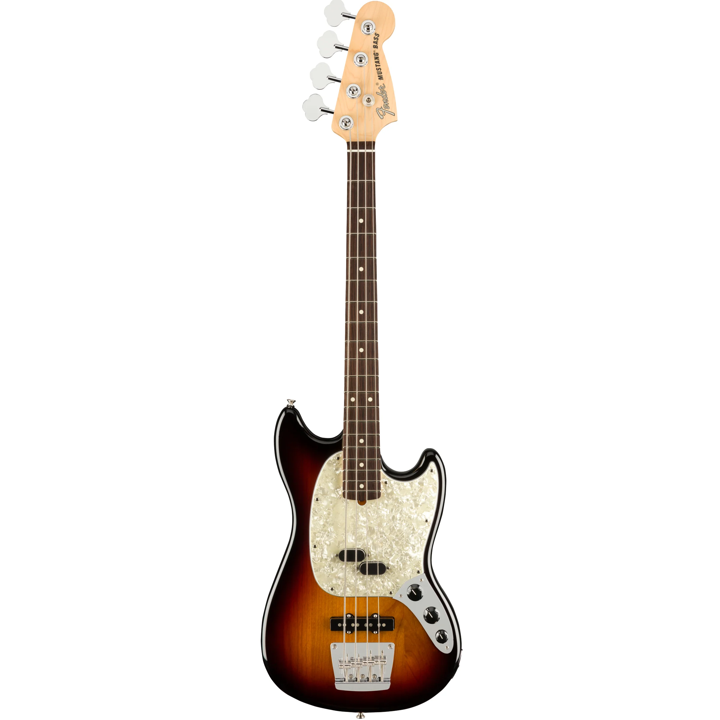 Fender 019-8620-300 Am Performer Mustang Bass, Rosewood FB, 3-Color Sunburst