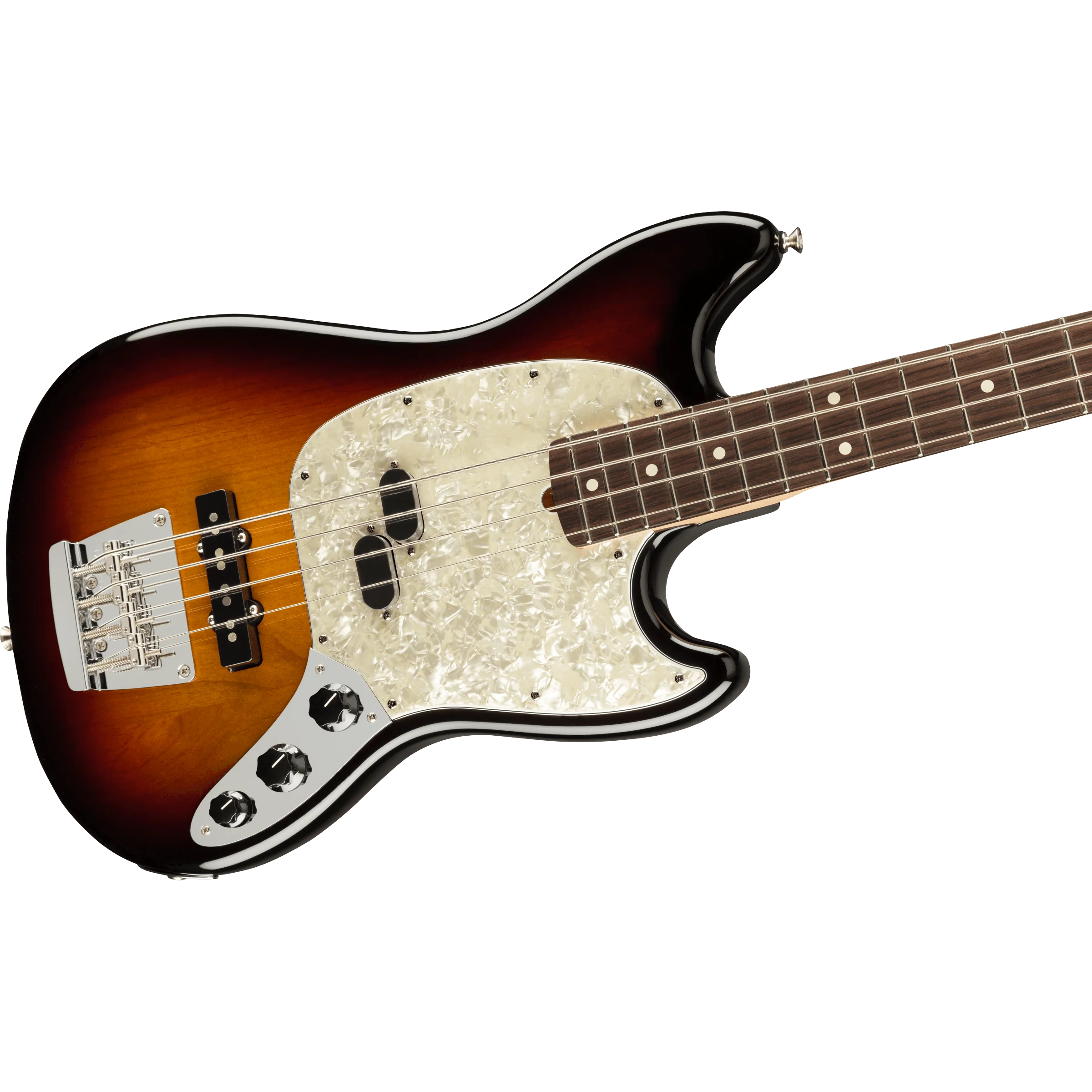 Fender 019-8620-300 Am Performer Mustang Bass, Rosewood FB, 3-Color Sunburst - Image 4
