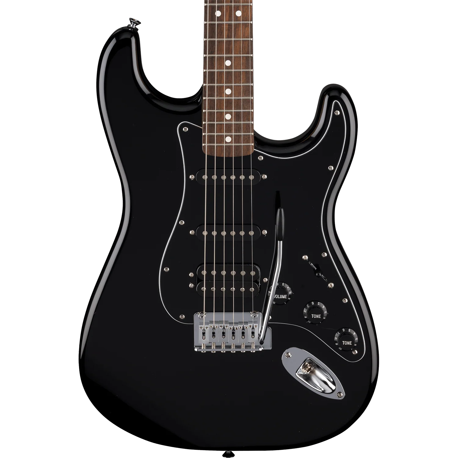 Fender 026-6441-506 Standard Strat, HSS, LRL, Black - Image 3