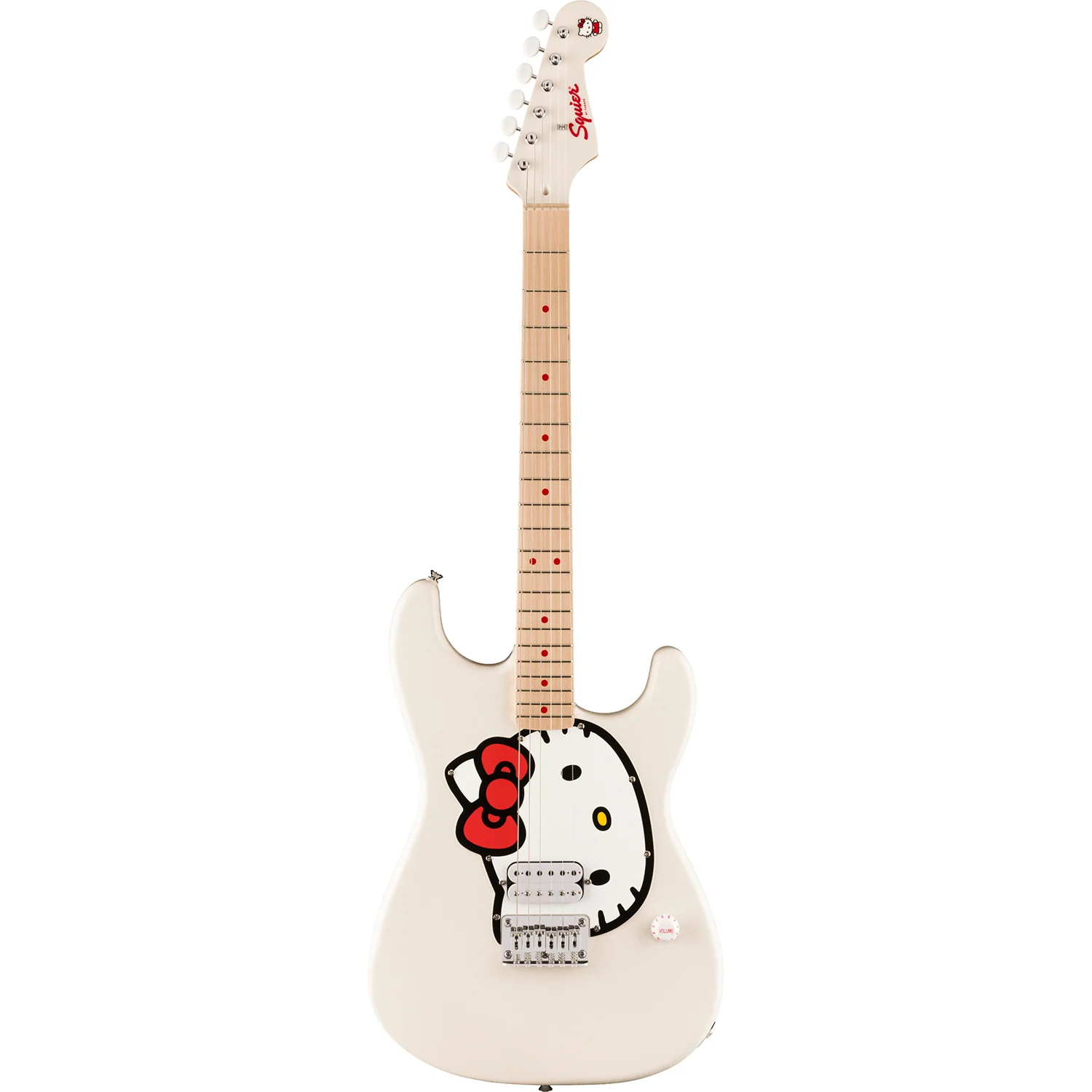 Fender 037-9102-980 LTD Hello Kitty Strat, Maple FB, White