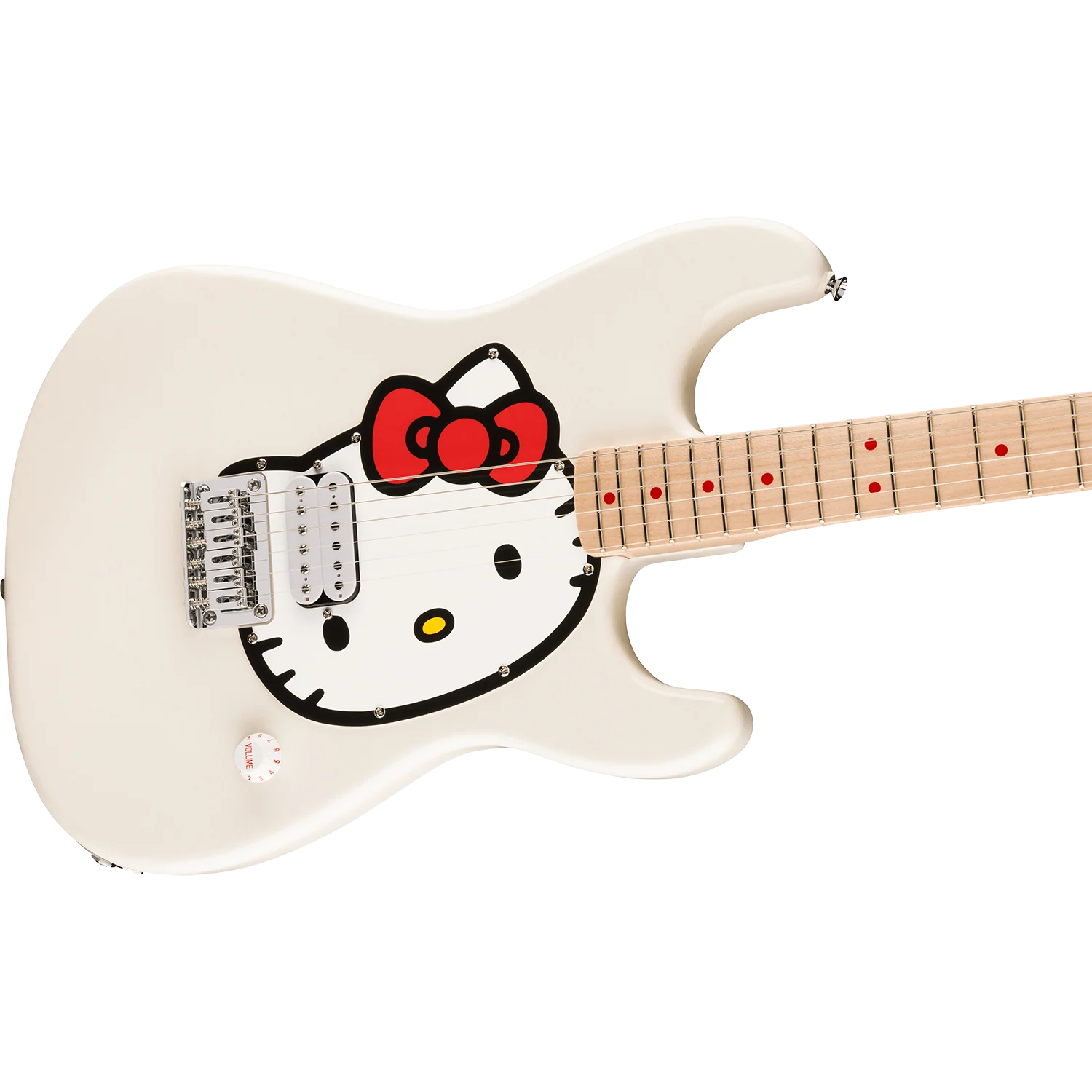 Fender 037-9102-980 LTD Hello Kitty Strat, Maple FB, White - Image 3