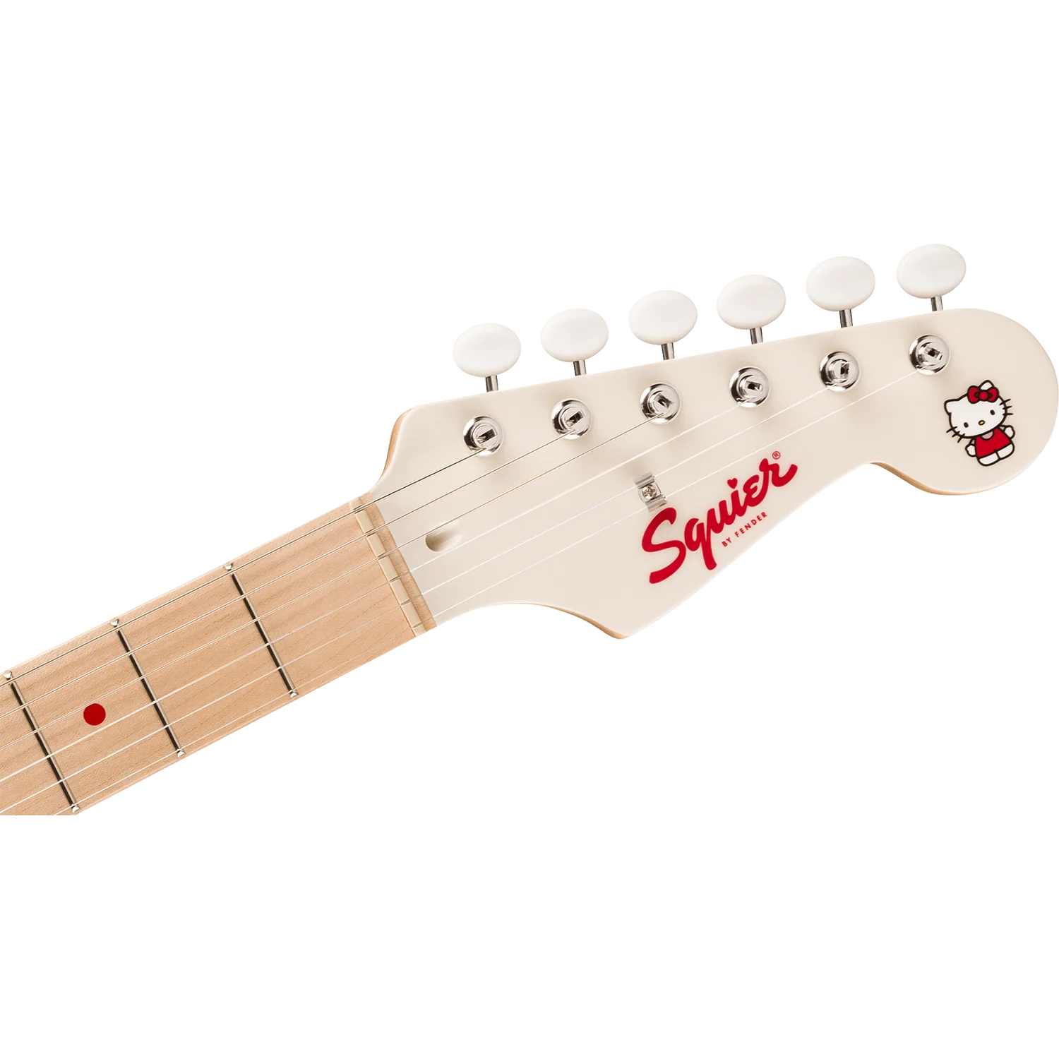 Fender 037-9102-980 LTD Hello Kitty Strat, Maple FB, White - Image 4