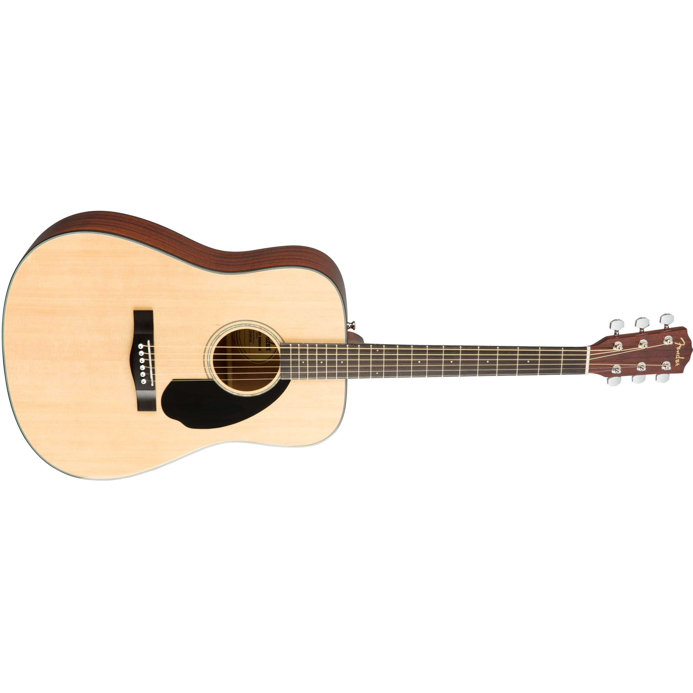 Fender 097-0110-021 CD-60S Acoustic Guitar, Dreadnought, Solid Spruce Top, Natural - Image 4