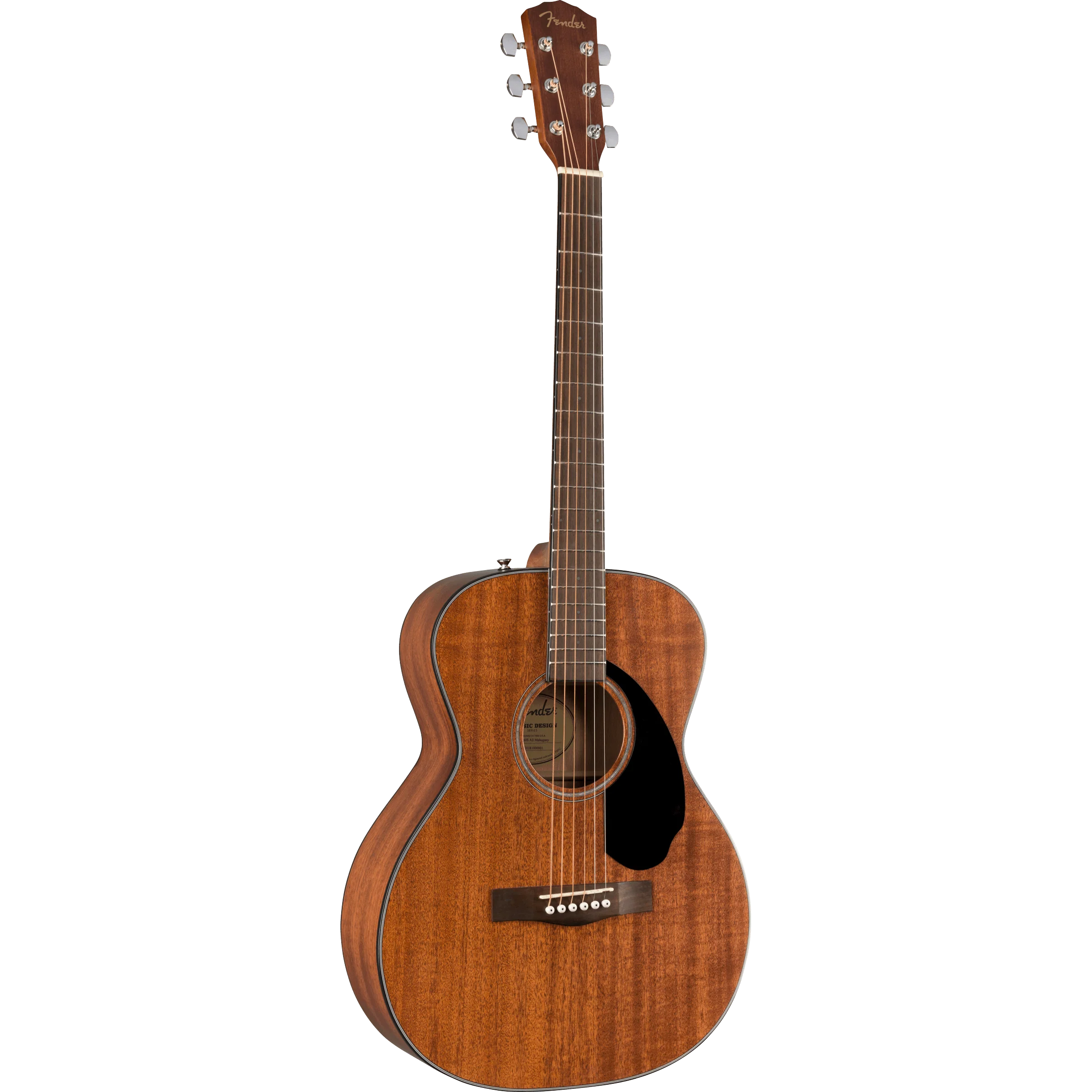 Fender 097-0150-022 CC-60S Acoustic Gutiar, Concert, Solid Mahogany Top, Mah b/s, Natural - Image 3